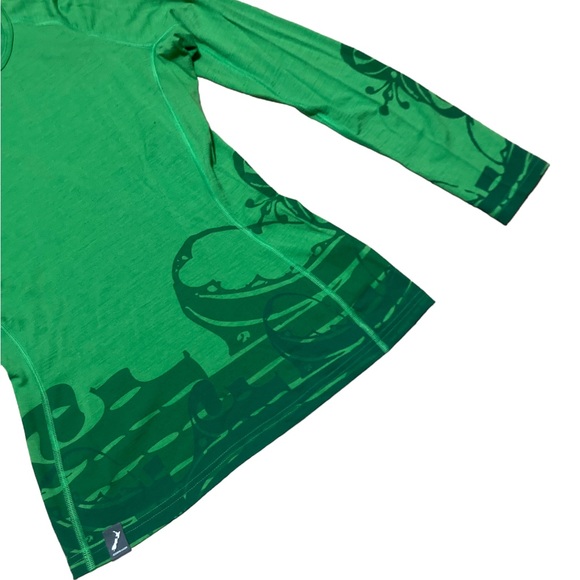 Icebreaker Printed Merino Wool Base Layer Bodyfit+ 200 Women’s size S in Green - Picture 3 of 10